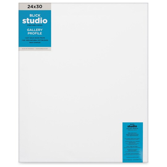 Blick; Blick Studio Stretched Cotton Canvas - Gallery Profile, 24" x 30"; Category:Stretched Canvas; Image:1